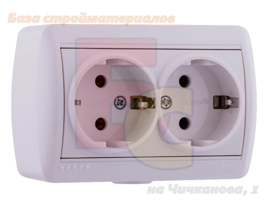 Rozetka_2_mest_OP_Nata_16A_s_z_keram_belaya_Lezard_710-0200-127